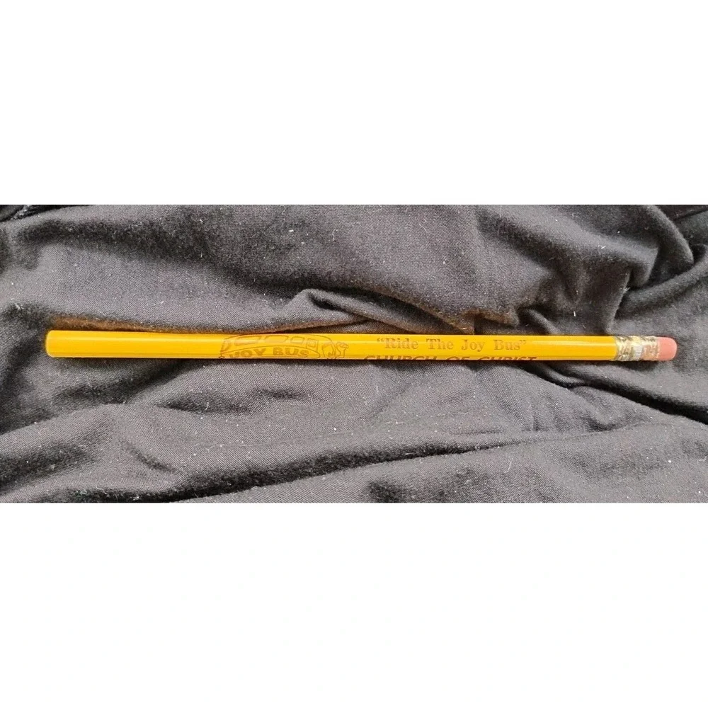 Vntg Joy Bus Pencil Unsharpened RARE Church Of Christ Yellow 